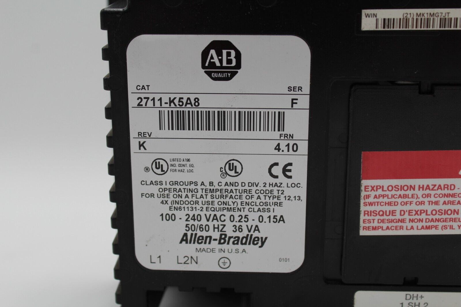 Allen-Bradley 2711-K5A8 / F PanelView 550