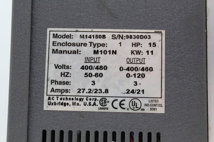 Lenze AC Tech M14150B 3-Phase Variable Speed Inverter Drive