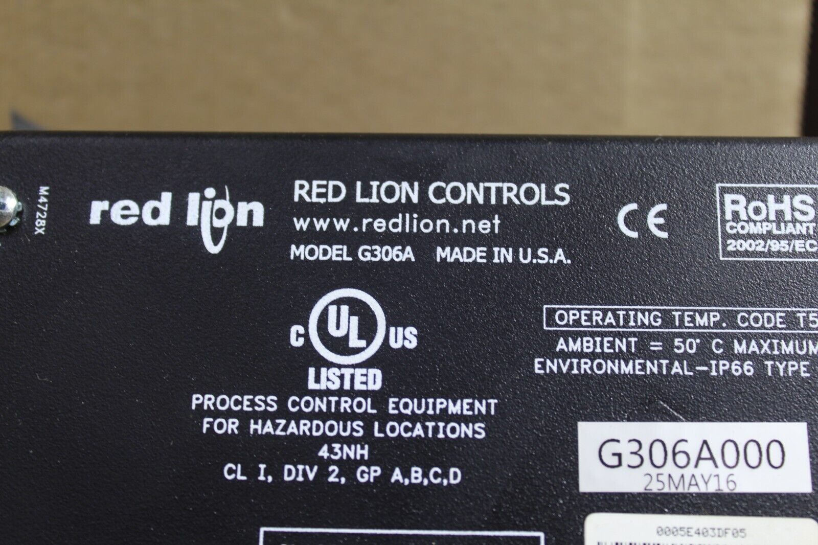 Red Lion G306A Panel