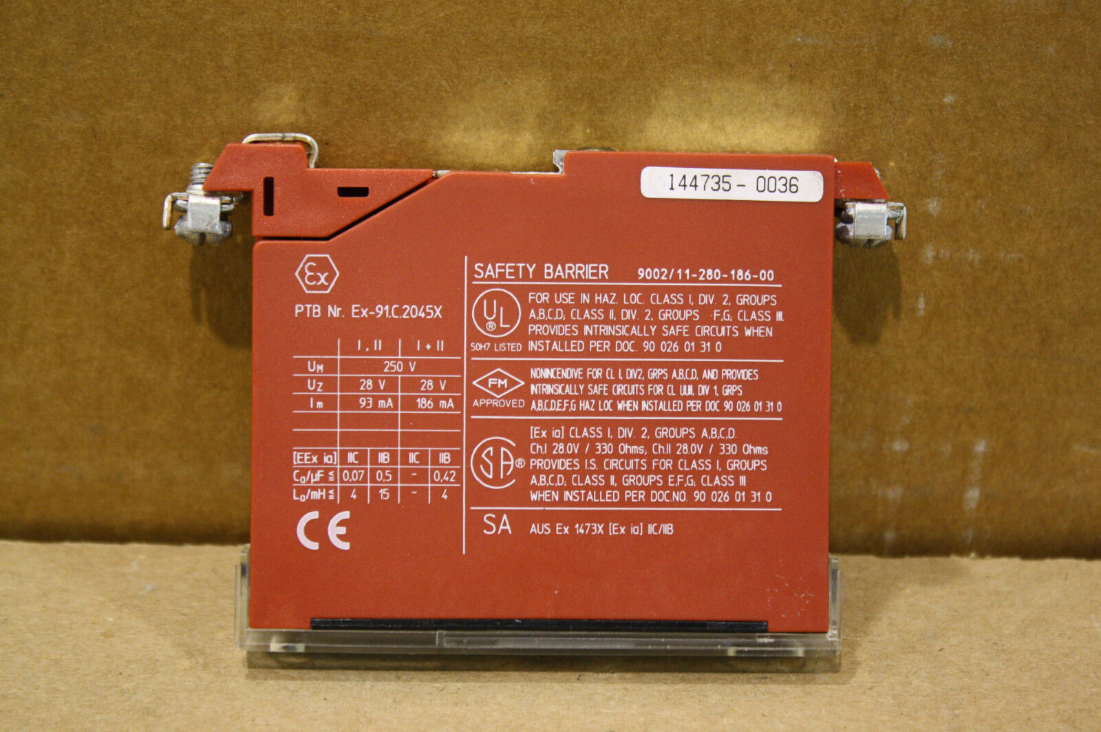 STAHL 9002/11-280-186-00 SAFETY BARRIERS