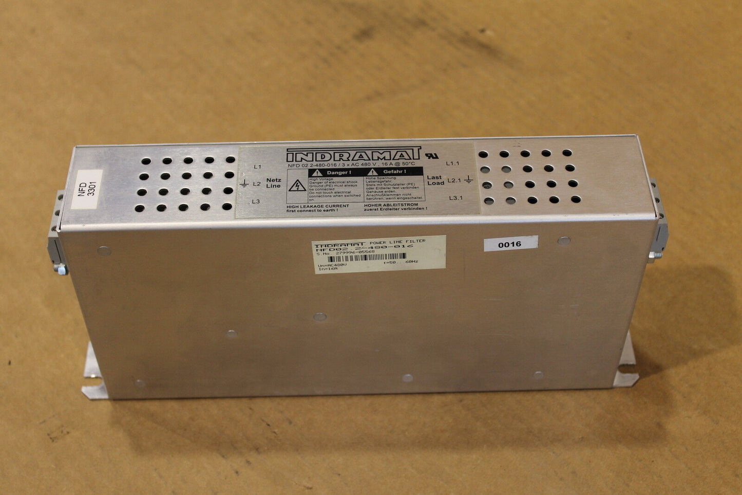 INDRAMAT NFD02.2-480-016 LINE FILTER