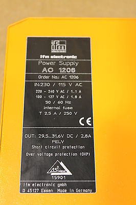 IFM AC1206 POWER SUPPLY