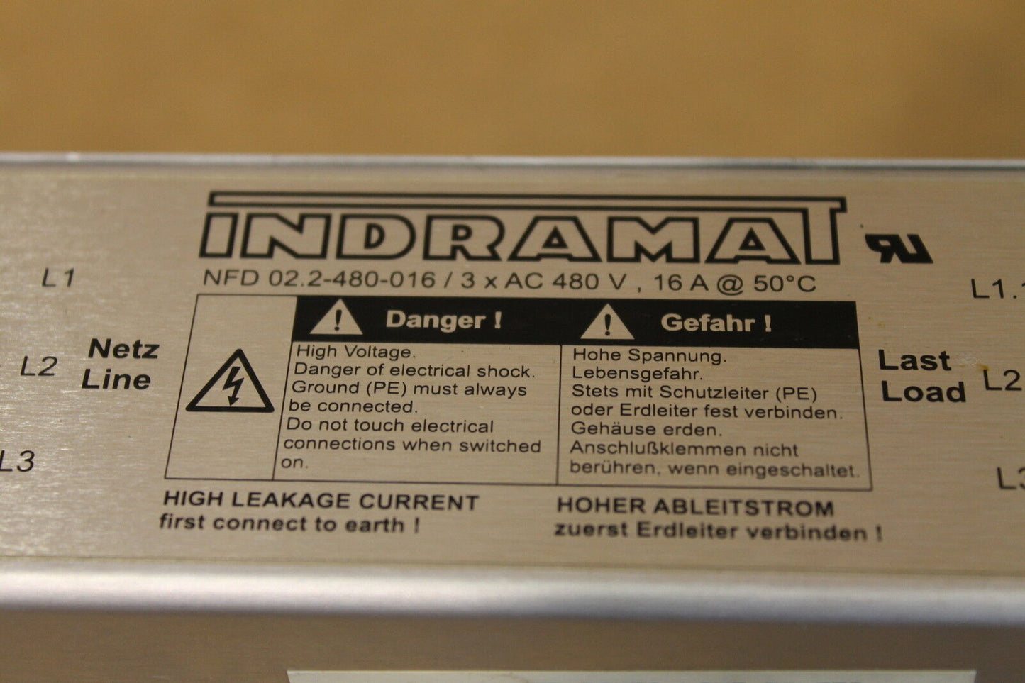 INDRAMAT NFD02.2-480-016 LINE FILTER